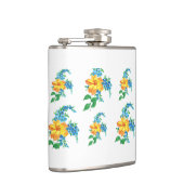 Gelbe und blaue Blume Flachmann (Rechts)