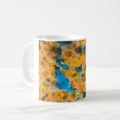 Gelbe und blaue Blume Kaffeetasse (Vorderseite Links)