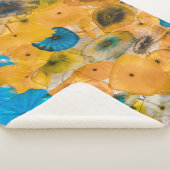 Gelbe und blaue Blume Sherpadecke (3/4)