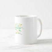Gelbe und blaue Blumen Kaffeetasse (VorderseiteRechts)