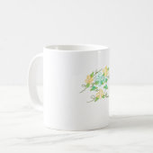 Gelbe und blaue Blumen Kaffeetasse (Vorderseite Links)