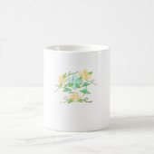 Gelbe und blaue Blumen Kaffeetasse (Mittel)