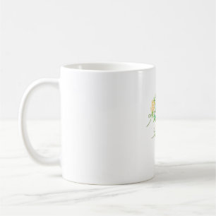 Gelbe und blaue Blumen Kaffeetasse