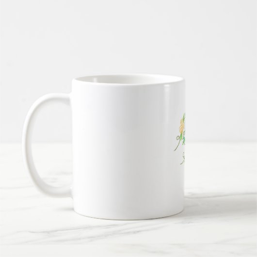 Gelbe und blaue Blumen Kaffeetasse (Links)