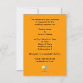 Gelbe und blaue Daisy Blumen Einladungen Hochzeite (Rückseite)