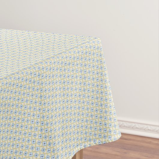 Gelbe und blaue Fliesenmuster-Tischdecke Tischdecke (Beispiel)