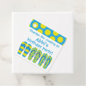 Gelbe und blaue Flip Flops - Geschenk- oder Gastge Geschenkanhänger (Beispiel)