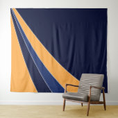 Gelbe und blaue Form Wandteppich (Beispiel (Horizontal))