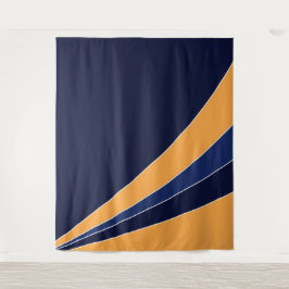 Gelbe und blaue Form Wandteppich