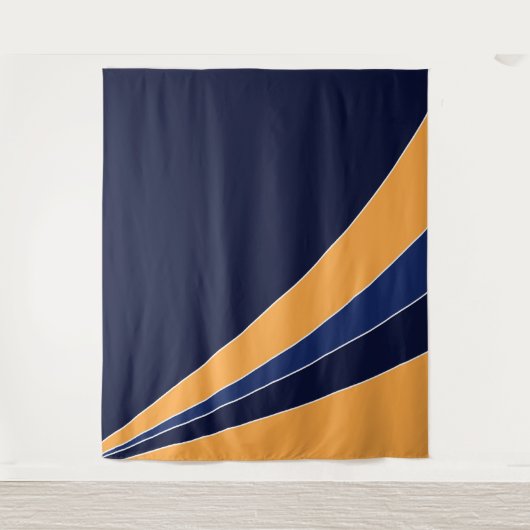 Gelbe und blaue Form Wandteppich (Vorderseite)