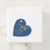 Gelbe und blaue Hochzeit Geschenkanhänger (Beispiel)