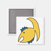 Gelbe und blaue Kiefernfische Magnet (Vorderseite/Rückseite)