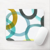 Gelbe und blaue Kreise miteinander schließen Mousepad (Mit Mouse)
