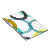 Gelbe und blaue Kreise miteinander schließen Notizblock (Rechte Seite)