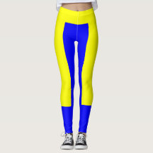 Gelbe und blaue Leggings