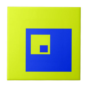 Gelbe und blaue Quadrate Fliese
