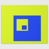 Gelbe und blaue Quadrate Geschenkpapier (Flach)