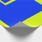 Gelbe und blaue Quadrate Geschenkpapier (Ecke)