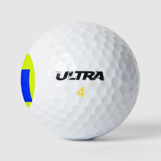 Gelbe und blaue Quadrate Golfball (Logo)