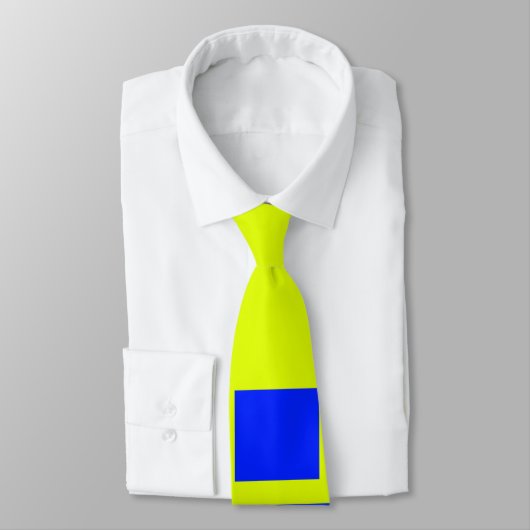 Gelbe und blaue Quadrate Krawatte (Gebunden)