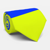 Gelbe und blaue Quadrate Krawatte (Gerollt)