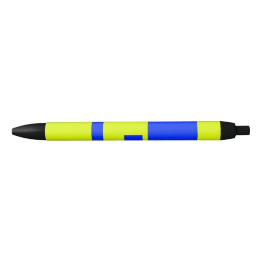 Gelbe und blaue Quadrate Kugelschreiber (Vorderseite)