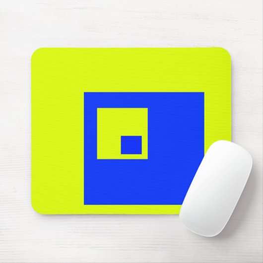 Gelbe und blaue Quadrate Mousepad (Mit Mouse)
