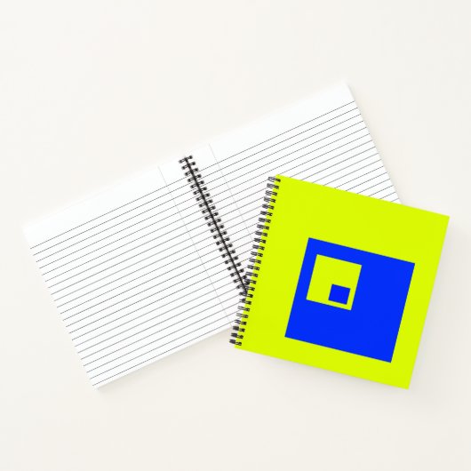 Gelbe und blaue Quadrate Notizblock (Innenseite)