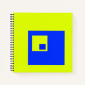 Gelbe und blaue Quadrate Notizblock (Vorderseite)