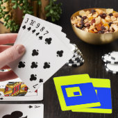Gelbe und blaue Quadrate Spielkarten (In Situ)