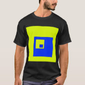 Gelbe und blaue Quadrate T-Shirt (Vorderseite)