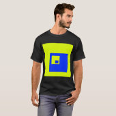 Gelbe und blaue Quadrate T-Shirt (Vorne ganz)
