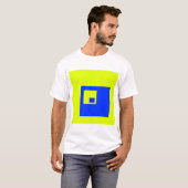Gelbe und blaue Quadrate T-Shirt (Vorne ganz)