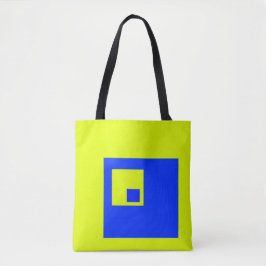 Gelbe und blaue Quadrate Tasche