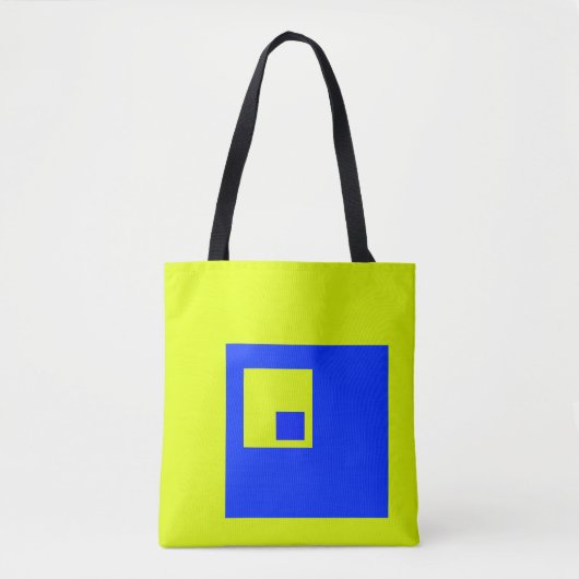 Gelbe und blaue Quadrate Tasche (Vorderseite)