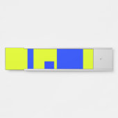 Gelbe und blaue Quadrate Türschild (Vorderseite )
