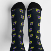 Gelbe und blaue Raketensocken Socken (Oben)