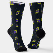 Gelbe und blaue Raketensocken Socken (Gewinkelt)