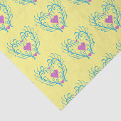 Gelbe und blaue schwedische Volkskunst Seidenpapier (Ausschnitt)