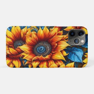 Gelbe und blaue Sonnenblumen Case-Mate iPhone Hülle