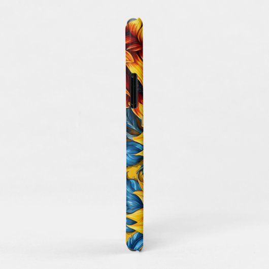 Gelbe und blaue Sonnenblumen Case-Mate iPhone Hülle (Hinten/Rechts)