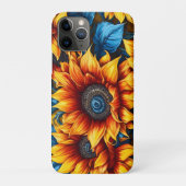 Gelbe und blaue Sonnenblumen Case-Mate iPhone Hülle (Rückseite)