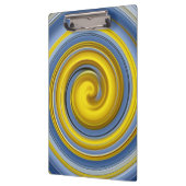 Gelbe und blaue Spirale Klemmbrett (Links)