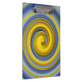 Gelbe und blaue Spirale Klemmbrett (Rechts)