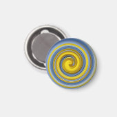 Gelbe und blaue Spirale Magnet (Vorderseite/Rückseite)