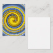 Gelbe und blaue Spirale Mitteilungskarte (Vorne/Hinten)