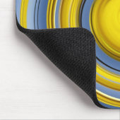 Gelbe und blaue Spirale Mousepad (Ecke)