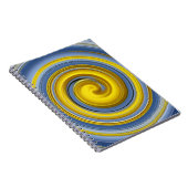 Gelbe und blaue Spirale Notizblock (Rechte Seite)
