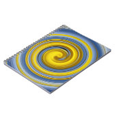 Gelbe und blaue Spirale Notizblock (Linke Seite)