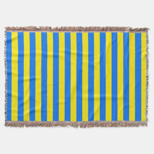 Gelbe und blaue Streifen Decke (Vorderseite)